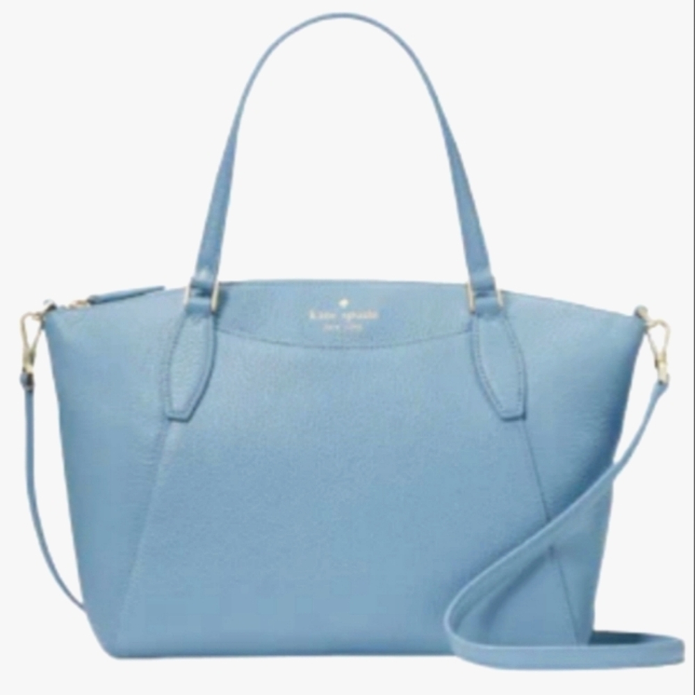 NWT Kate Spade Satchel - Blue Pebbled Leather Crossbody
